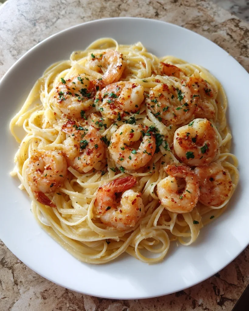Creamy Garlic Butter Shrimp Pasta