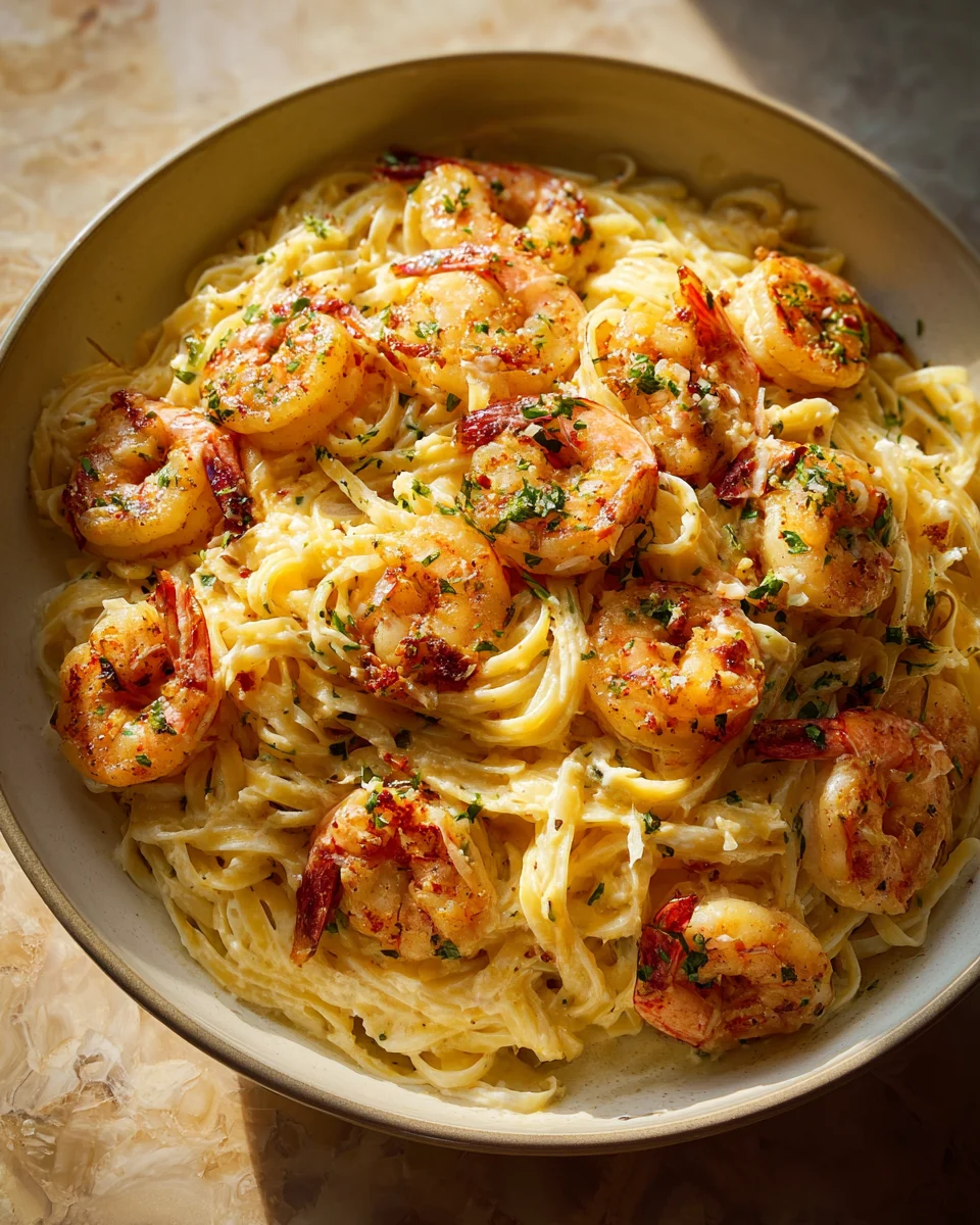 Creamy Garlic Shrimp Pasta