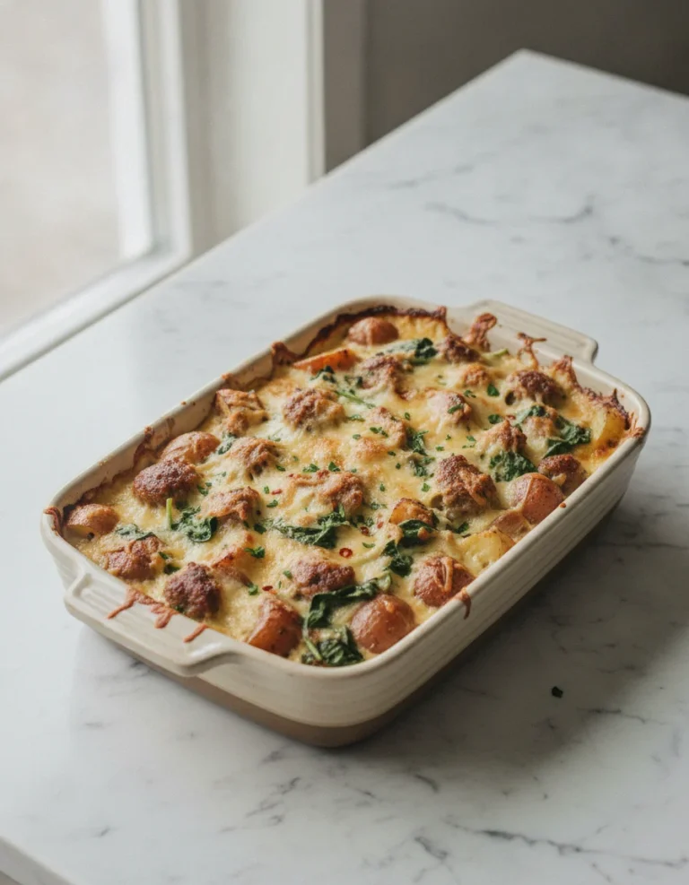 Creamy Sausage Potato Bake