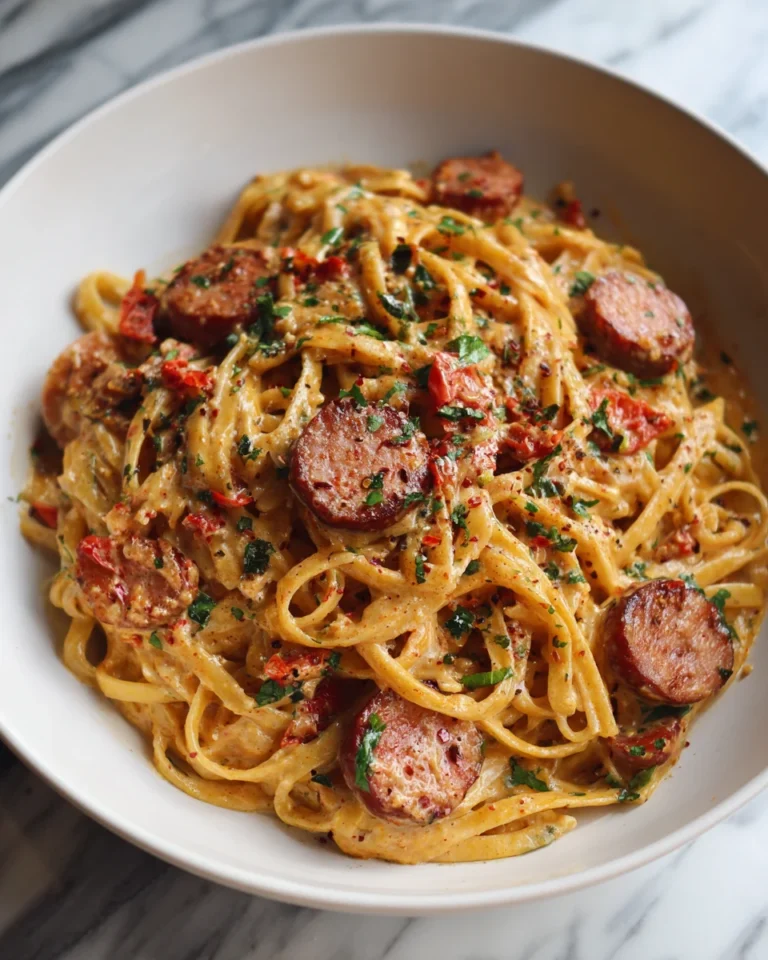 Creamy Spicy Cajun Sausage Pasta