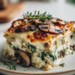 Creamy Spinach Mushroom Lasagna