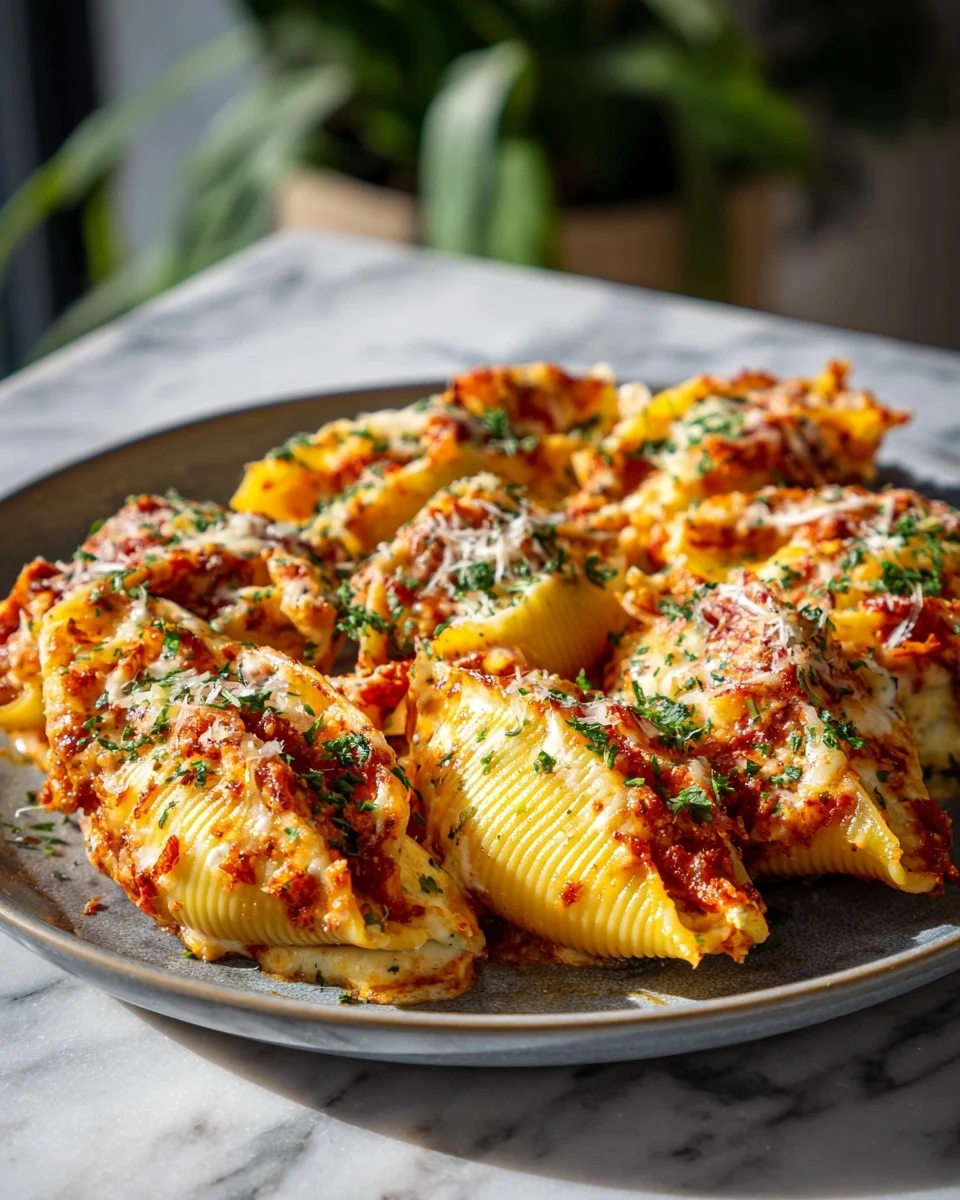 Creamy Stuffed Shells Filled