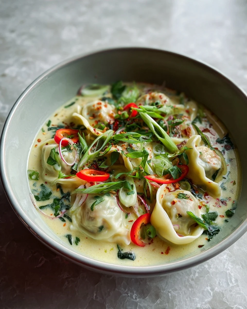 Creamy Thai Dumpling Soup