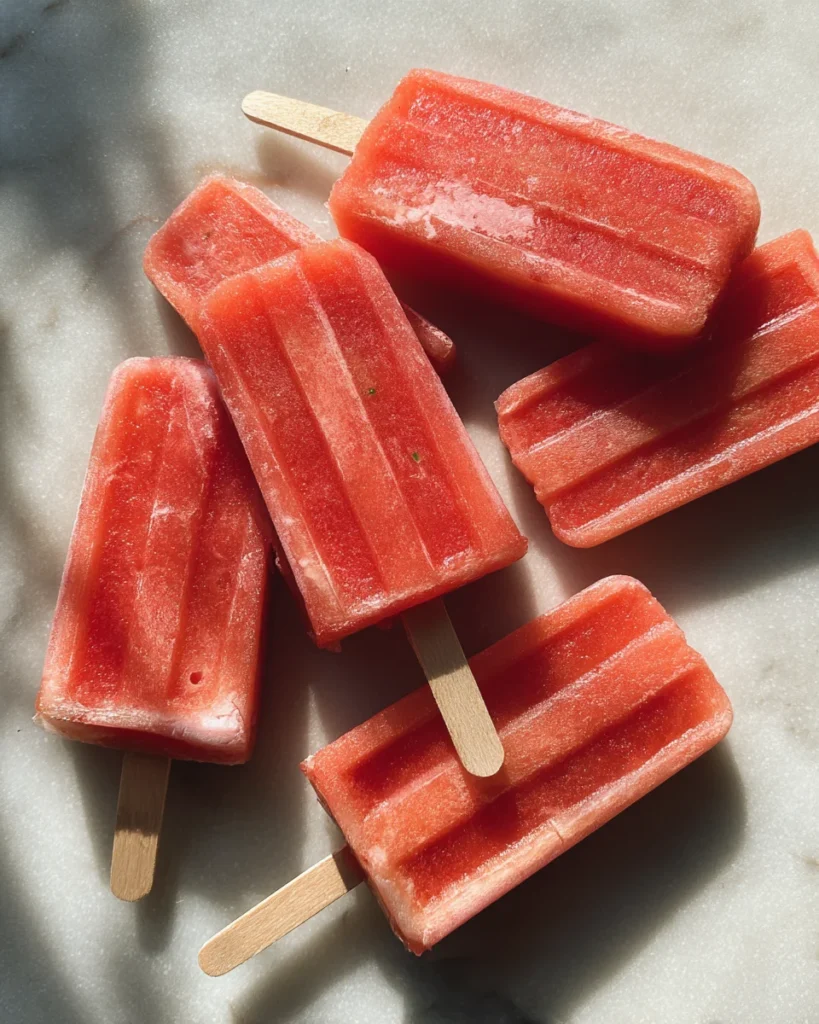 Creamy Watermelon Yogurt Pops