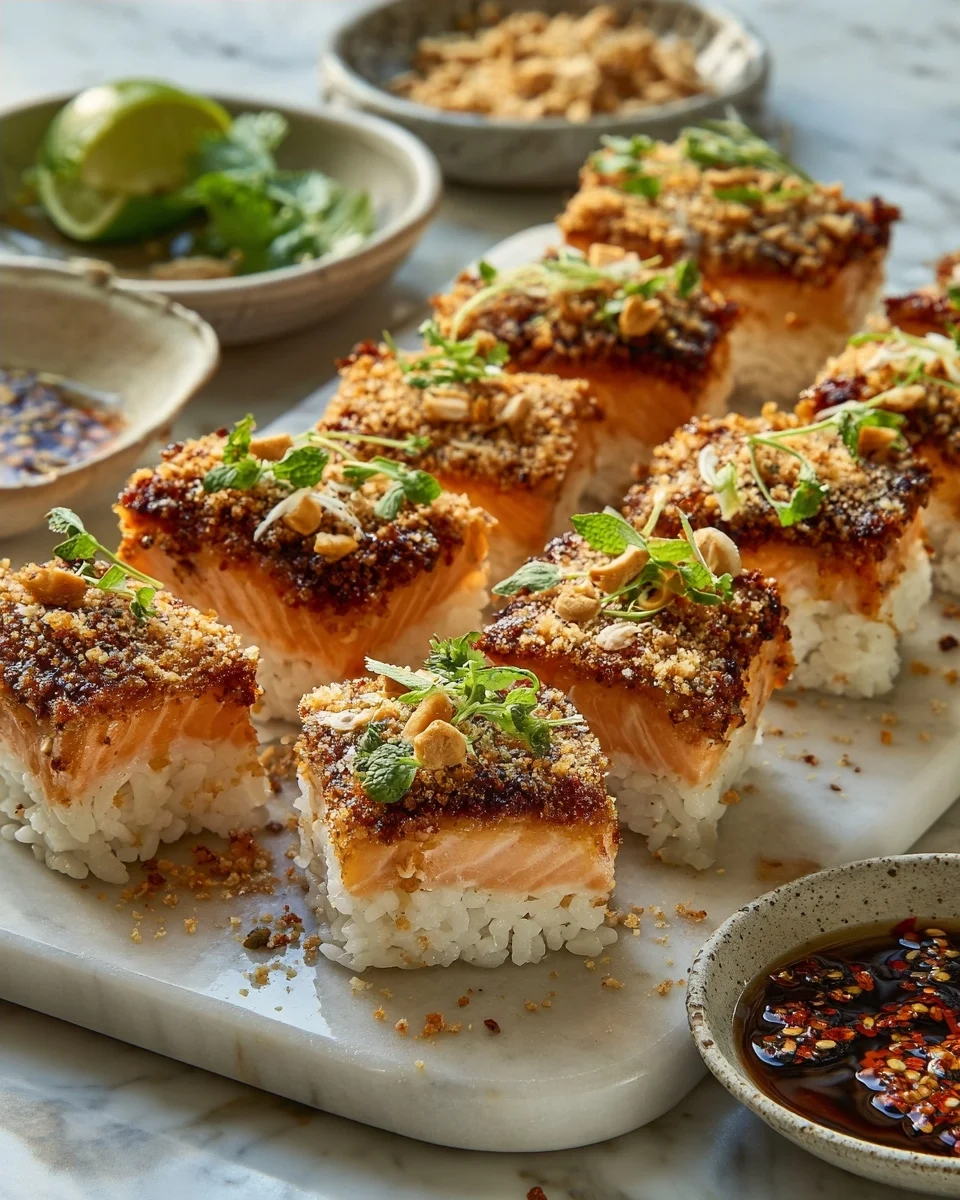 Crispy Salmon Rice Bites