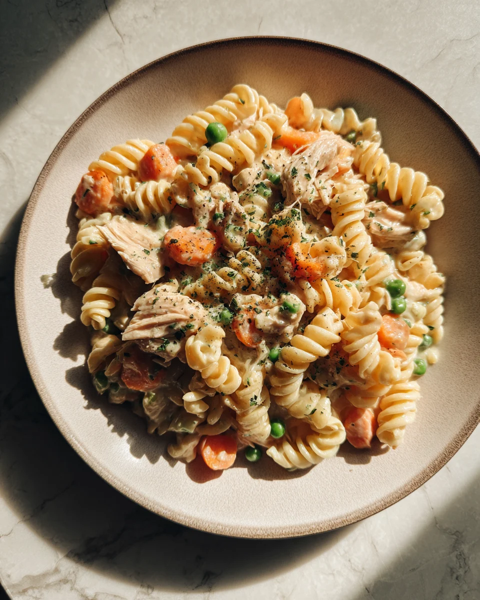 Crock Pot Chicken Pot Pie Pasta