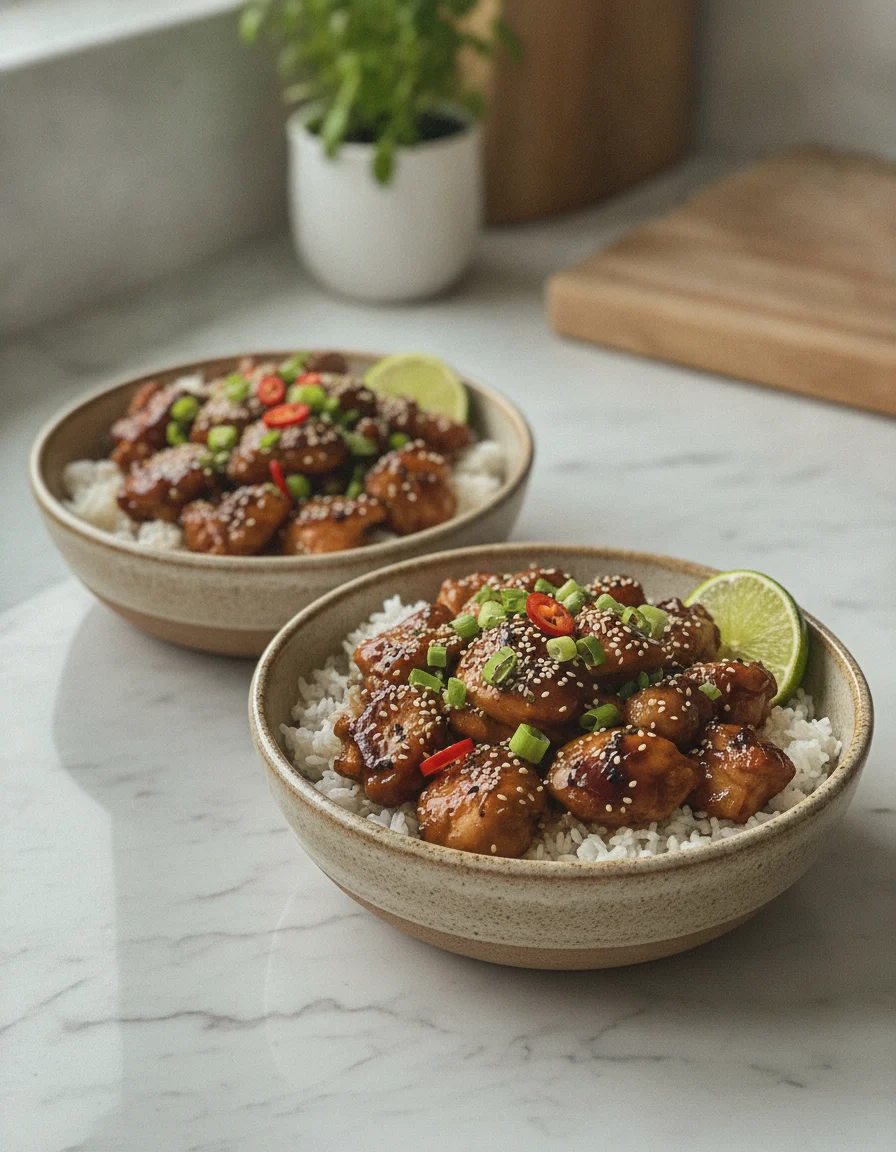 Crockpot Teriyaki Chicken Bowls