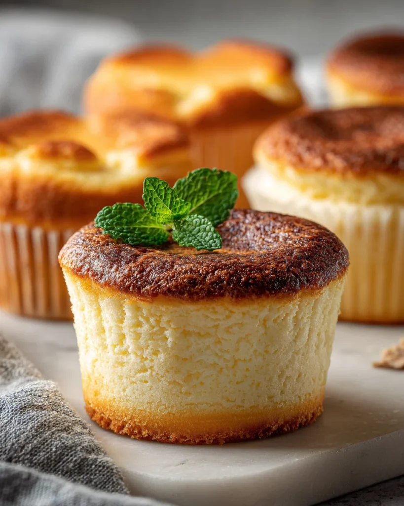 Fluffy Japanese Cotton Cheesecake Cupcakes