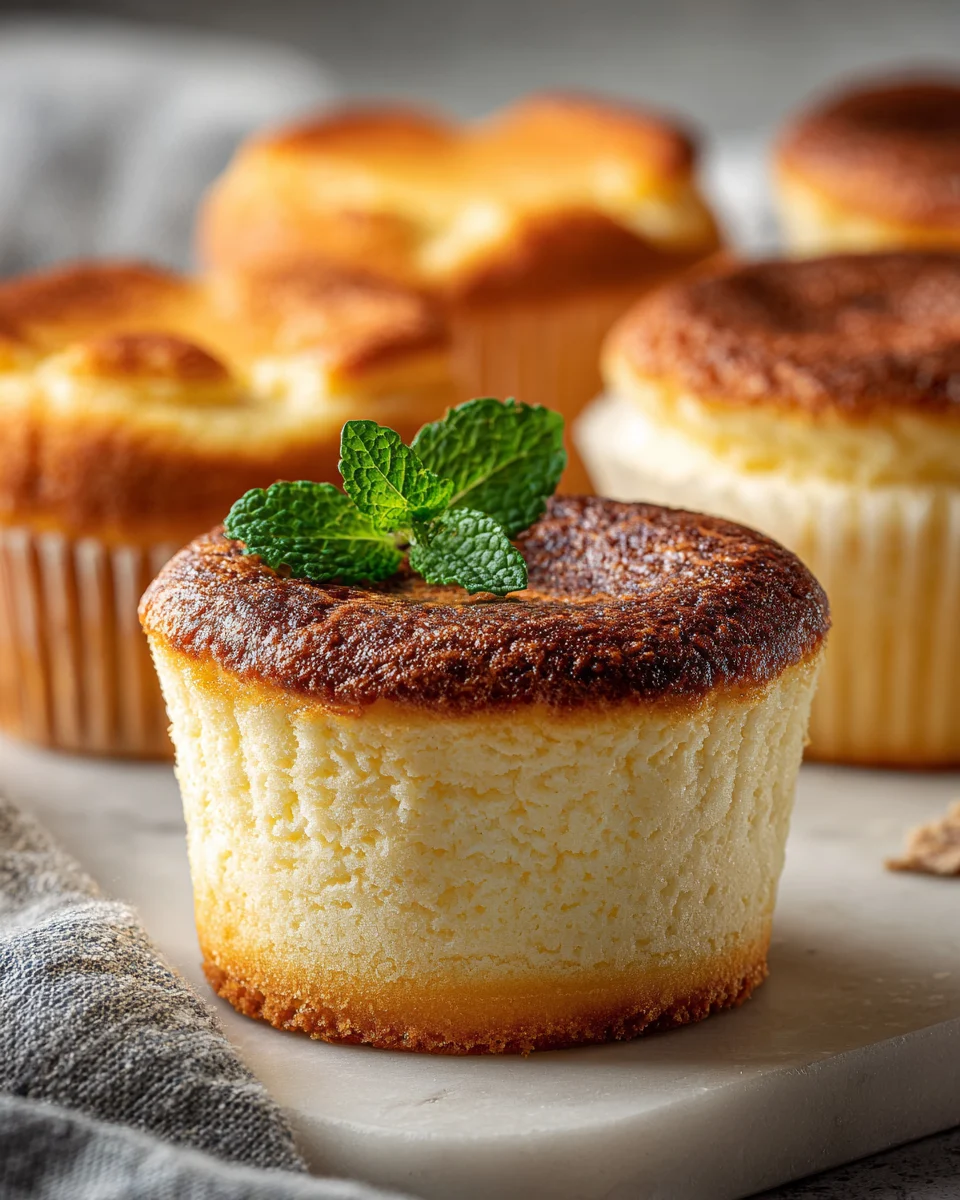Fluffy Japanese Cotton Cheesecake Cupcakes