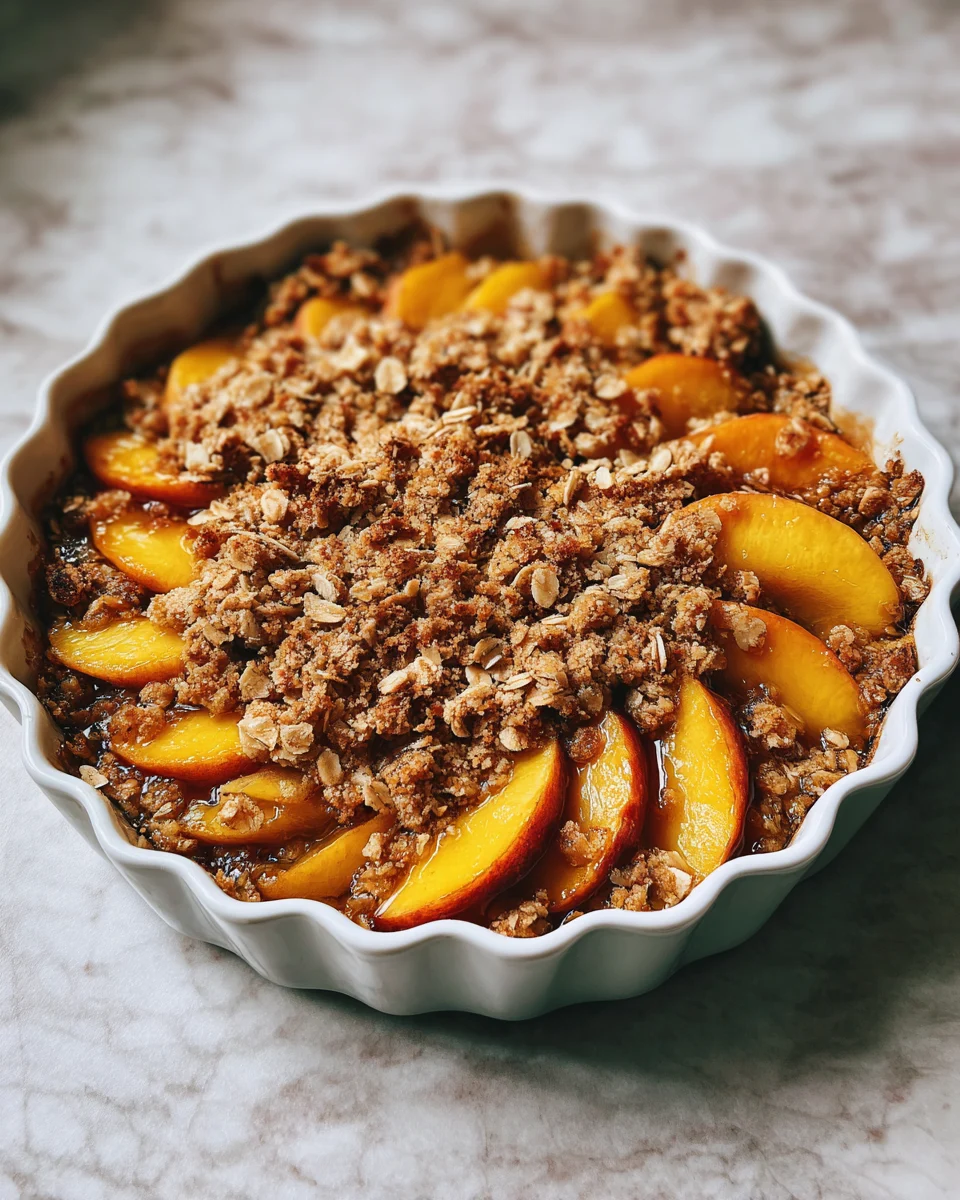 Fresh Peach Crisp with Oats