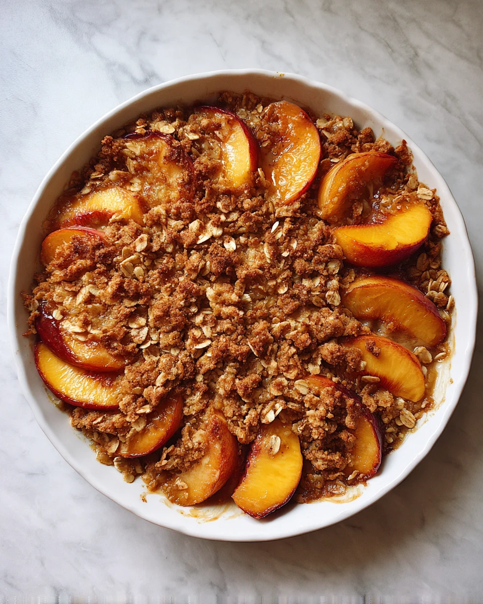 Fresh Peach Crisp with Oats