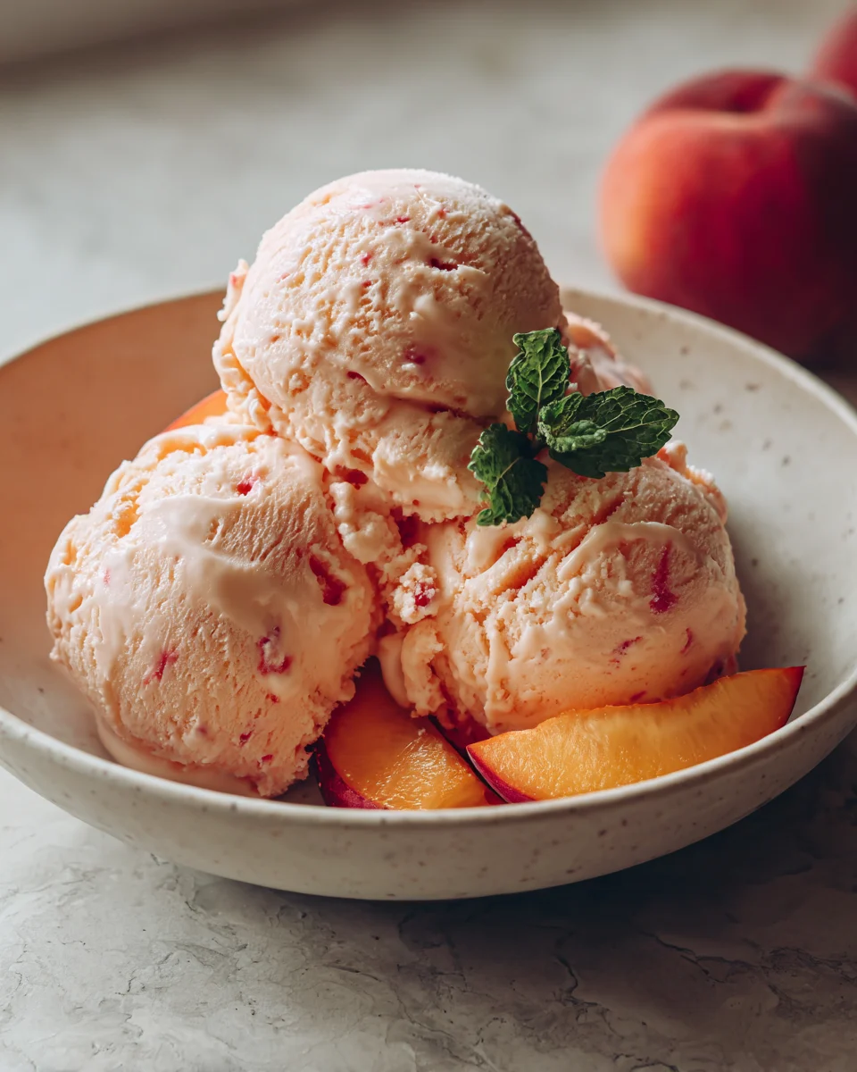 Fresh Peach Ice Cream Recipe