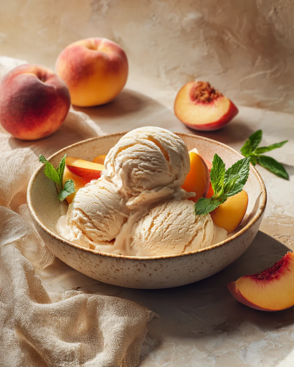 Fresh Peach Ice Cream Recipe