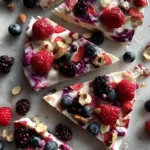 Frozen Greek Yogurt Berry Bark