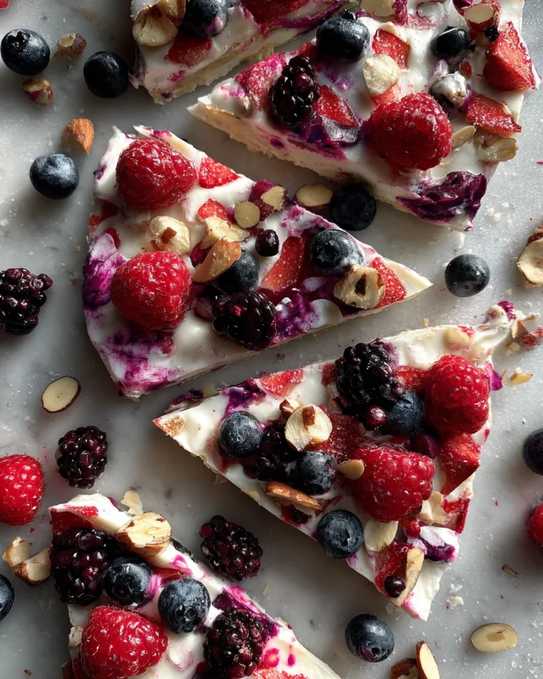 Frozen Greek Yogurt Berry Bark