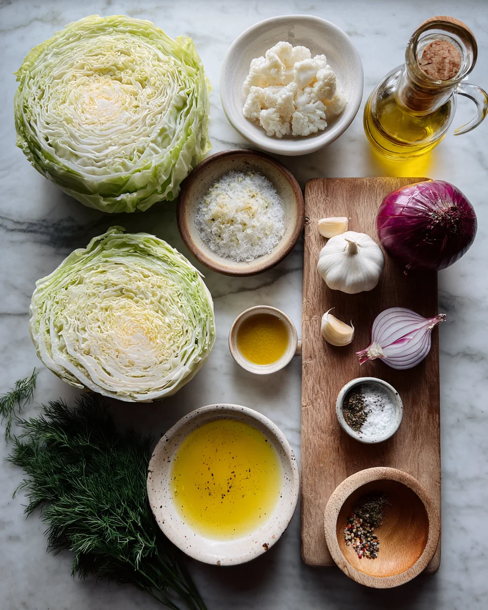 Garlic Butter Roasted Cabbage Steaks