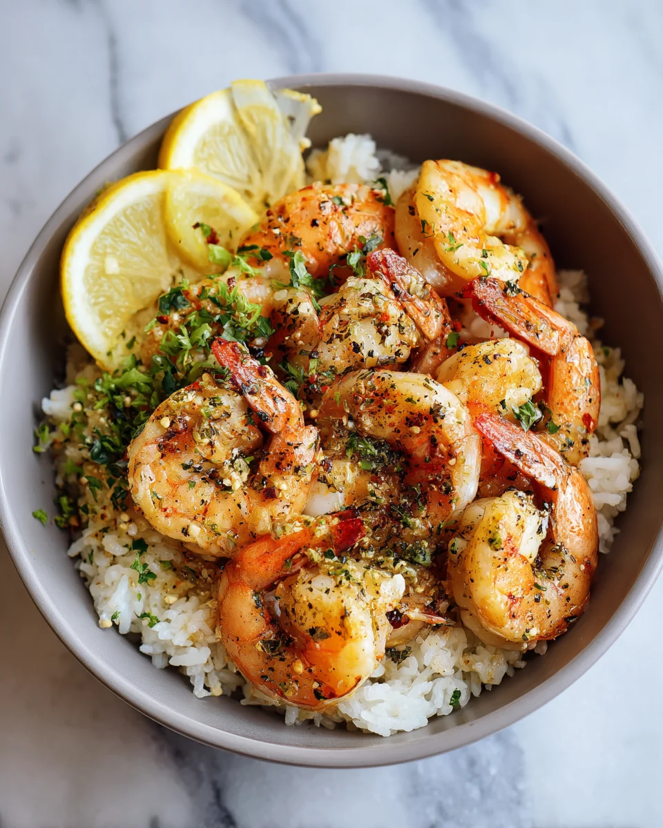 Garlic Butter Shrimp Bowls