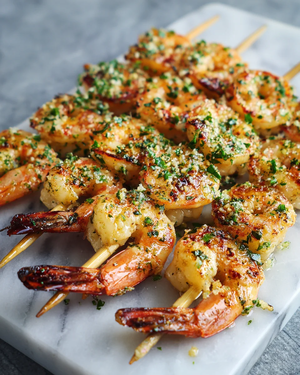Garlic Butter Shrimp Skewers