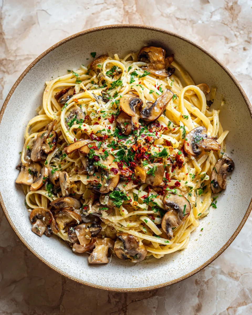 Garlic Mushroom Pasta