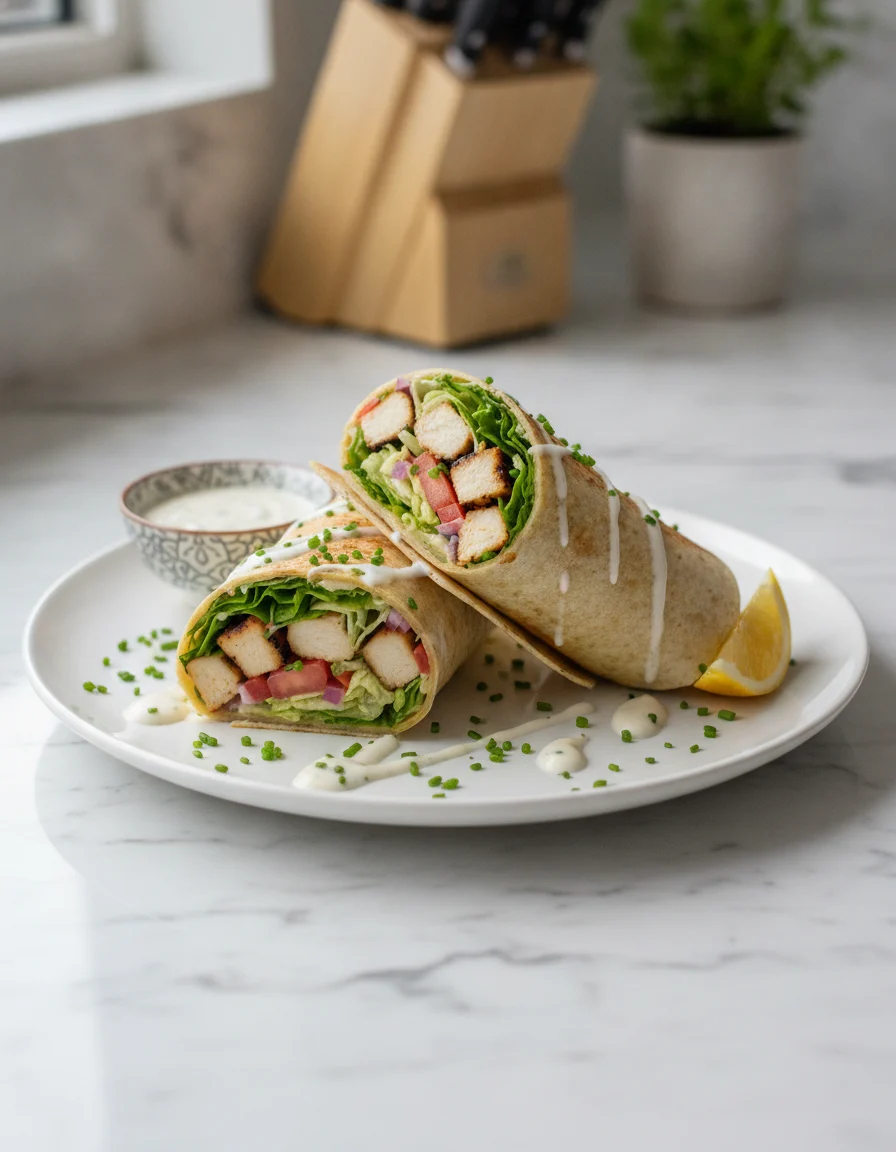 Garlic Ranch Chicken Wraps