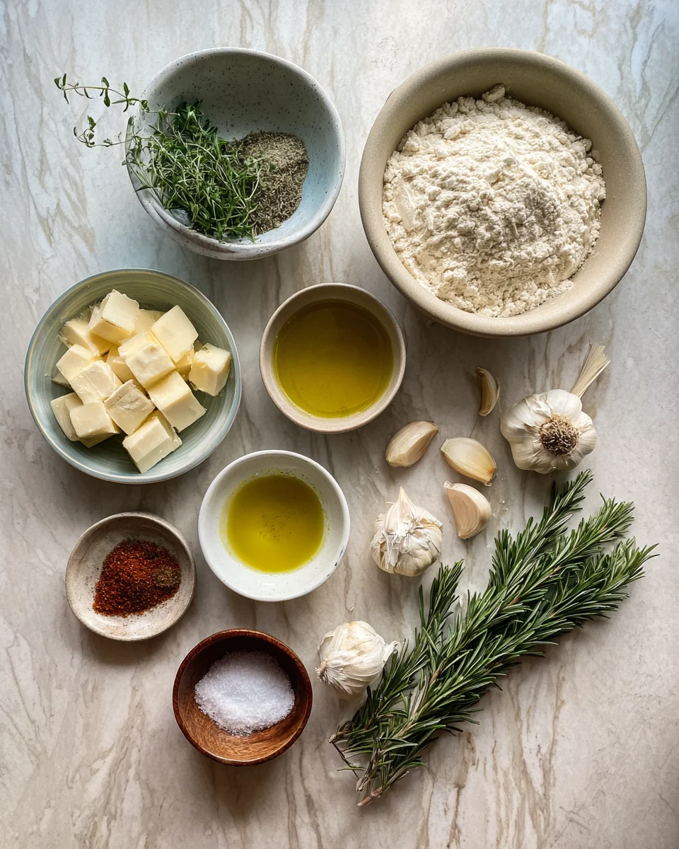 Garlic Rosemary Focaccia Muffins