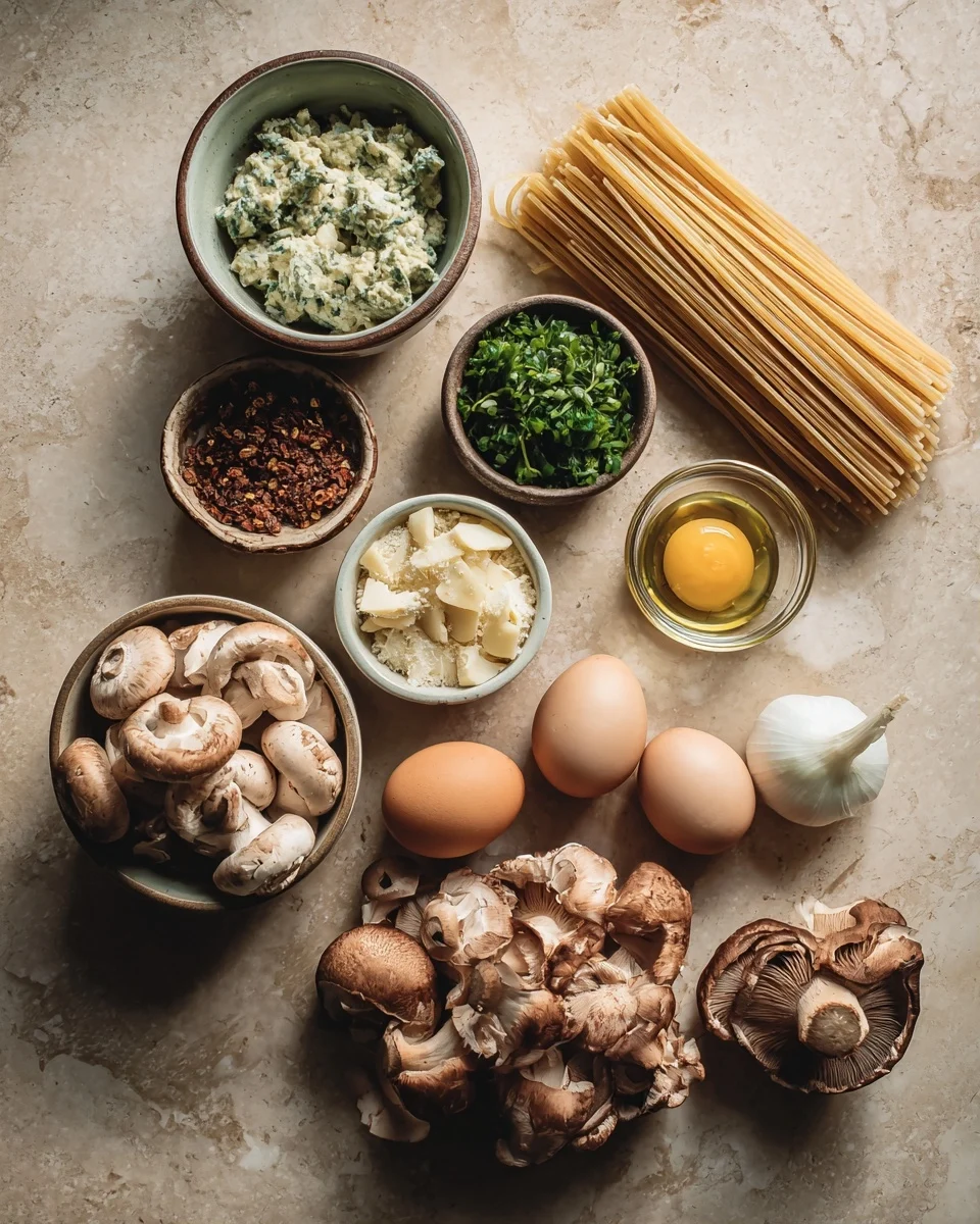 Gorgonzola Truffle Pasta with Mushrooms
