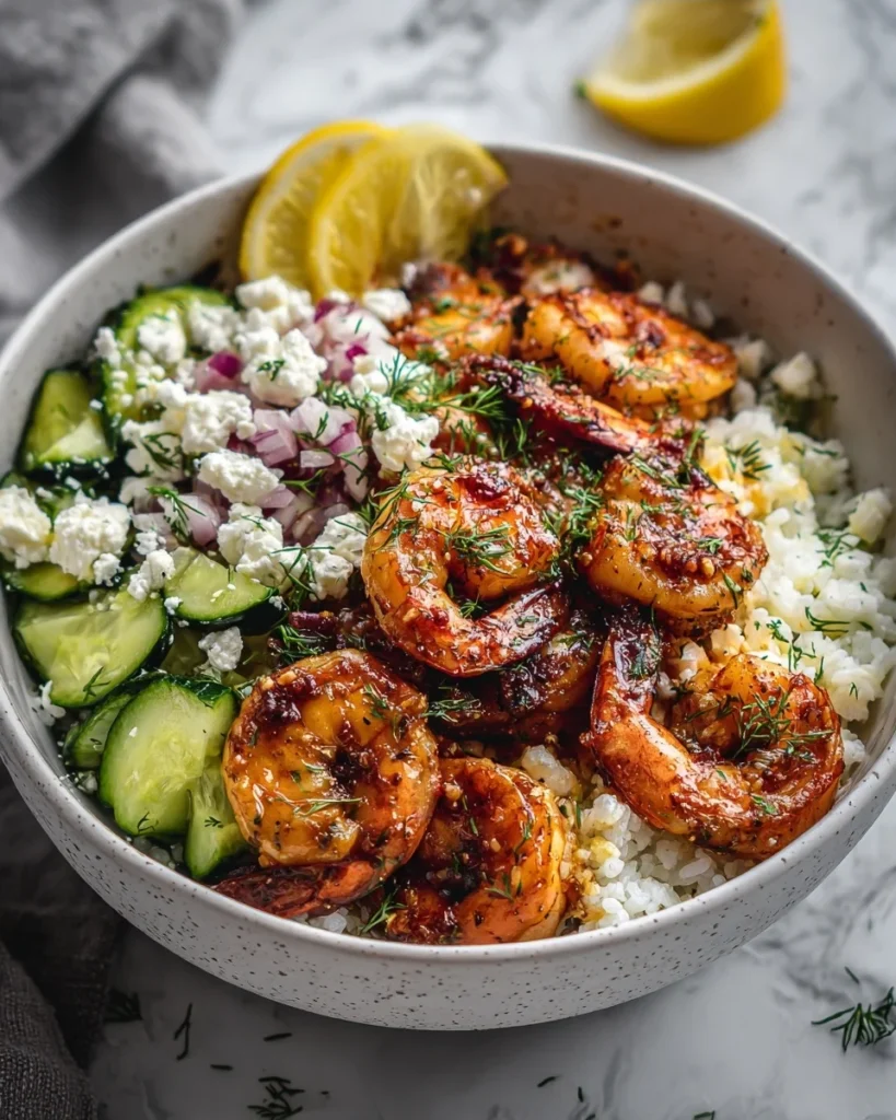 Greek Shrimp Mediterranean Bowl