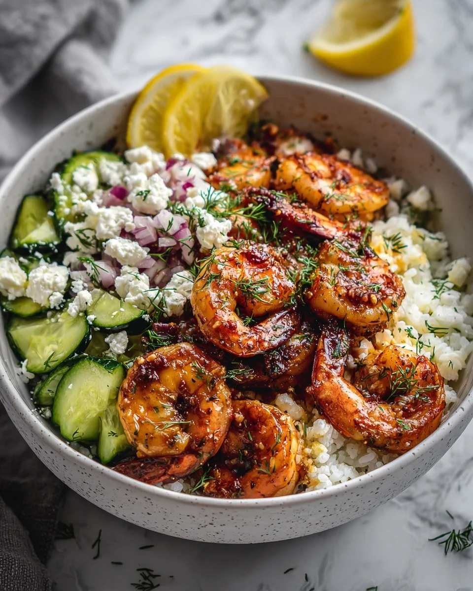Greek Shrimp Mediterranean Bowl