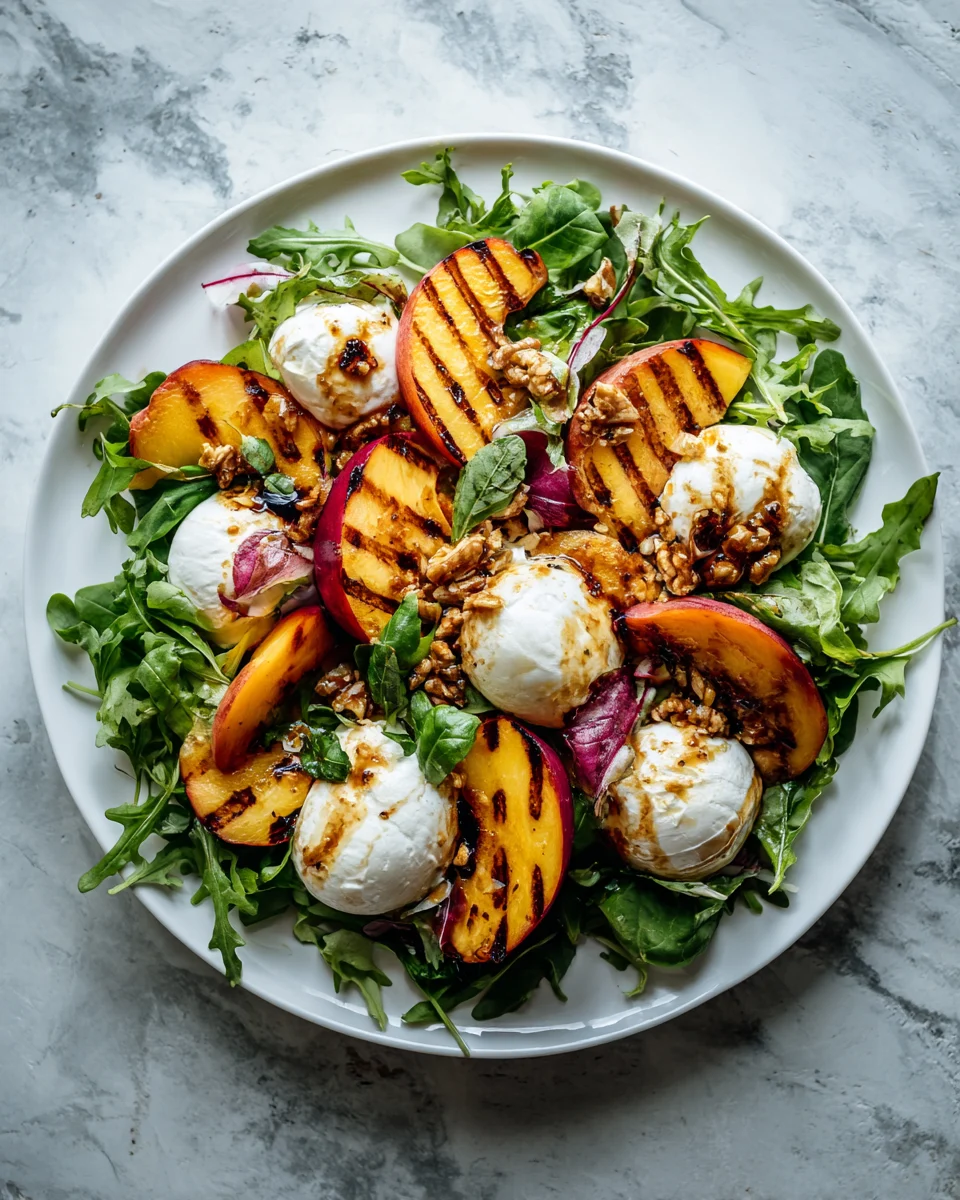 Grilled Peach And Burrata Salad