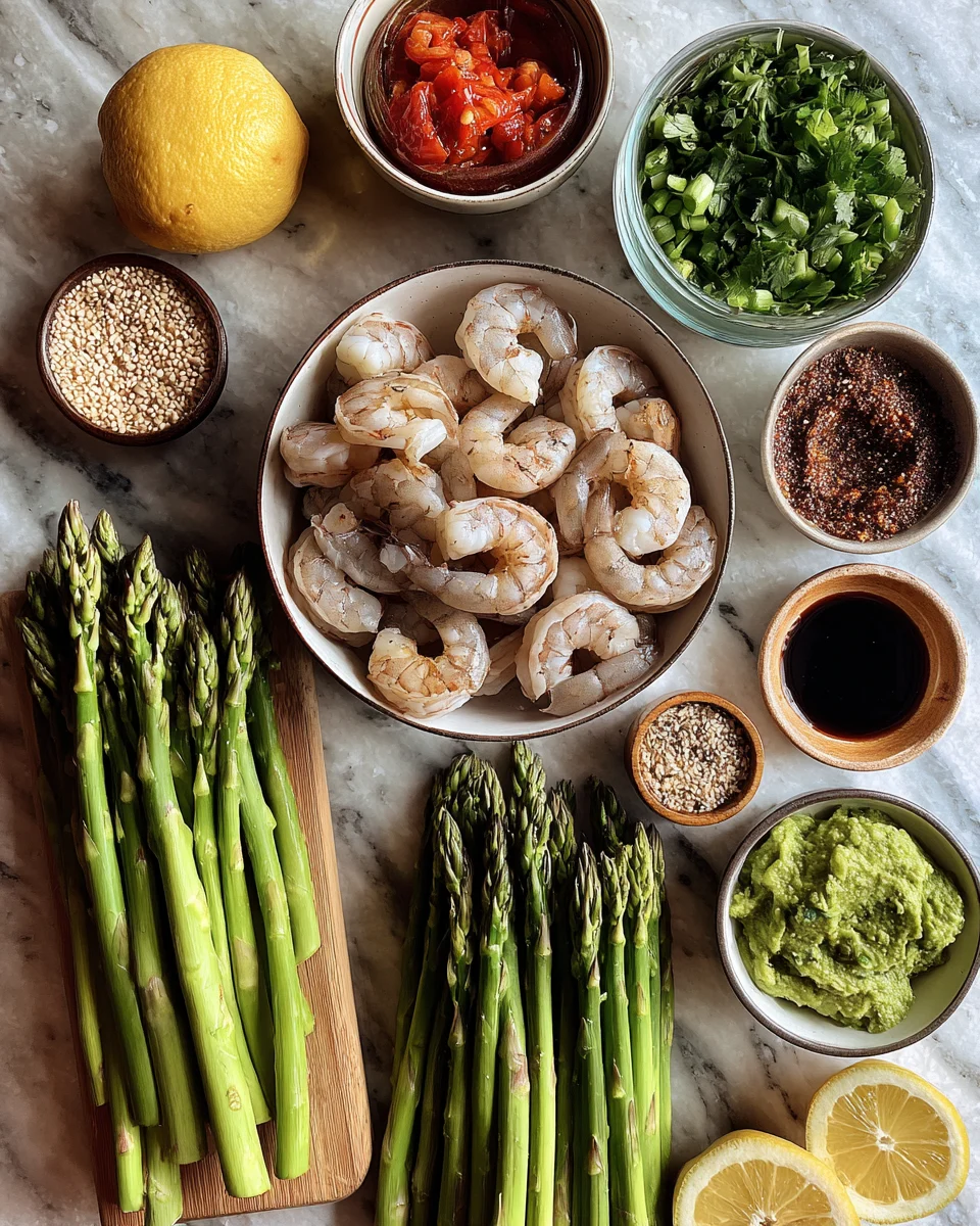 Grilled Shrimp Bowl with Asparagus