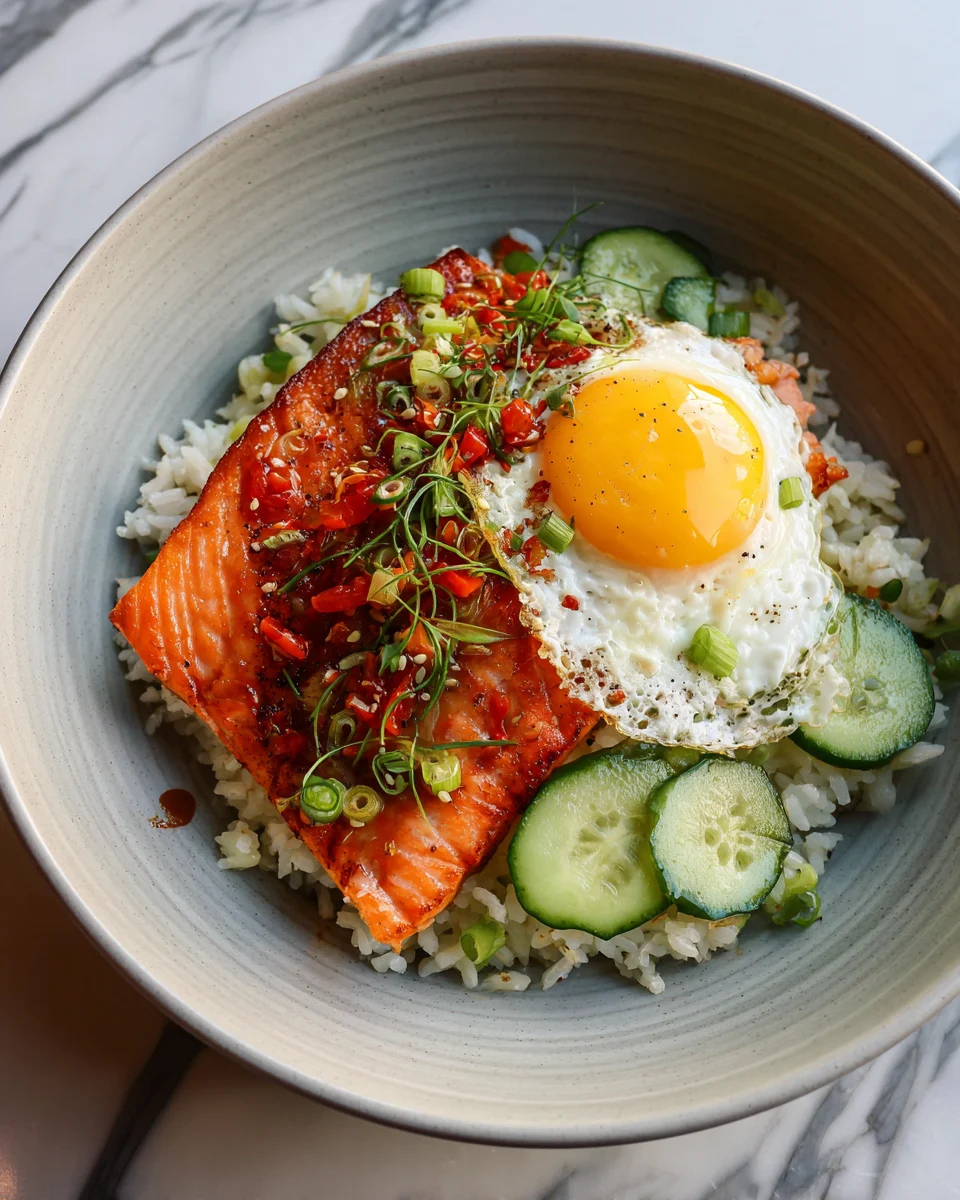 Healthy Salmon Rice Bowl
