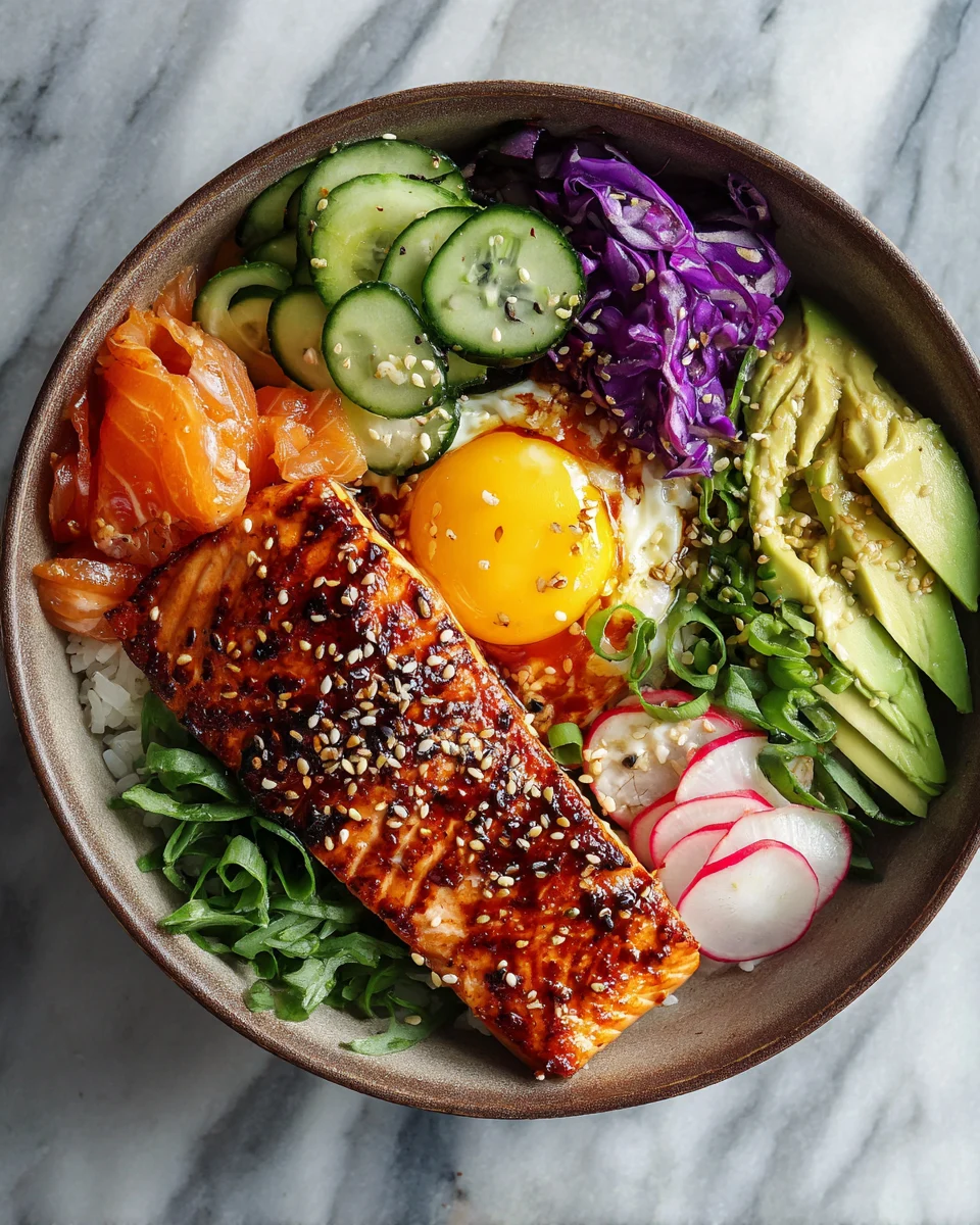 Healthy Salmon Rice Bowl