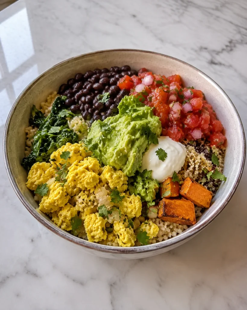 High Fiber Breakfast Burrito Bowl