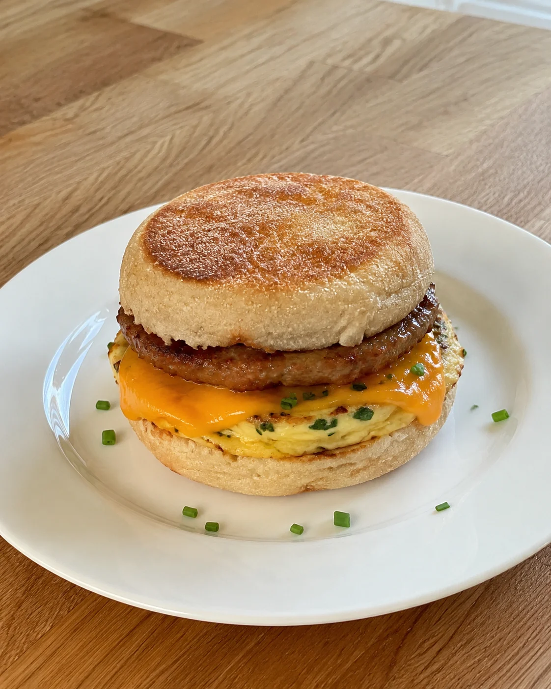 High Protein English Muffin Sandwich