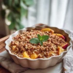 Homemade Peach Crumble with Oats