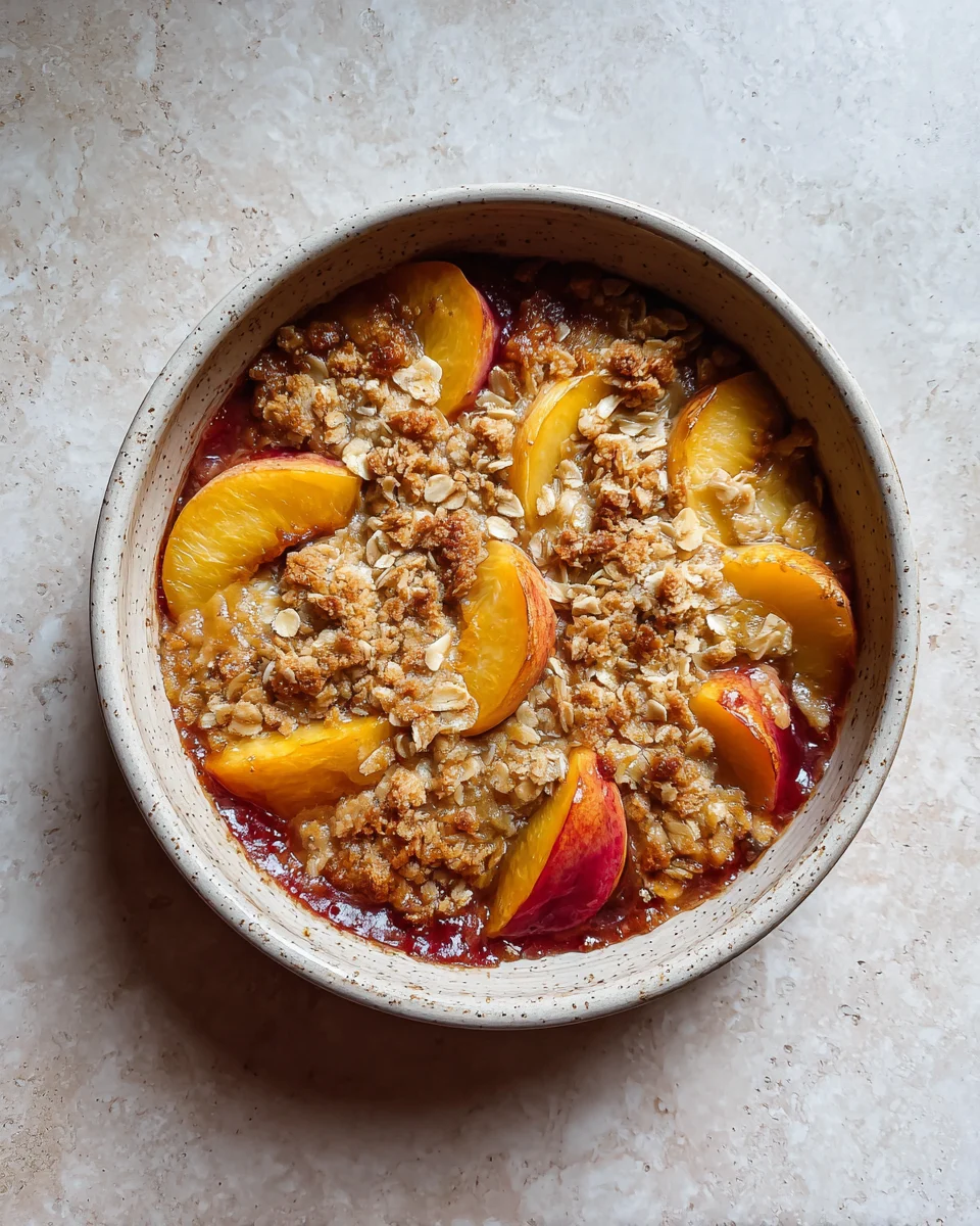 Homemade Peach Crumble with Oats