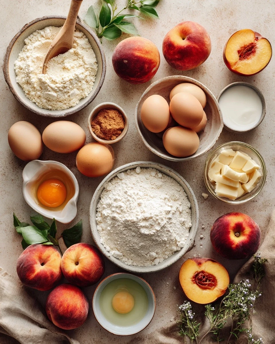Homemade Peach Custard Pie