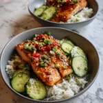 Honey Garlic Salmon Bowls