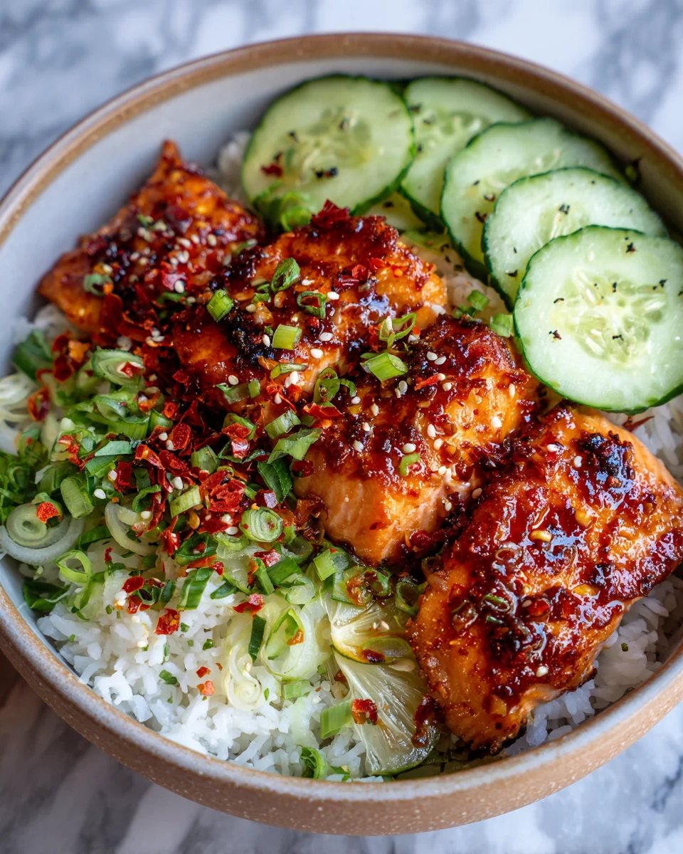 Honey Garlic Salmon Bowls