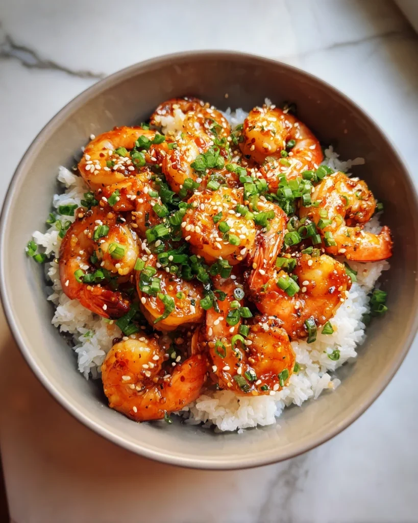 Honey Garlic Shrimp Bowl