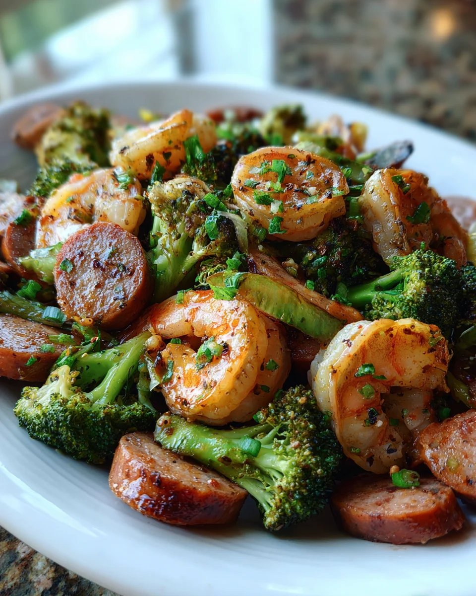Honey Garlic Shrimp Sausage and Broccoli Recipe
