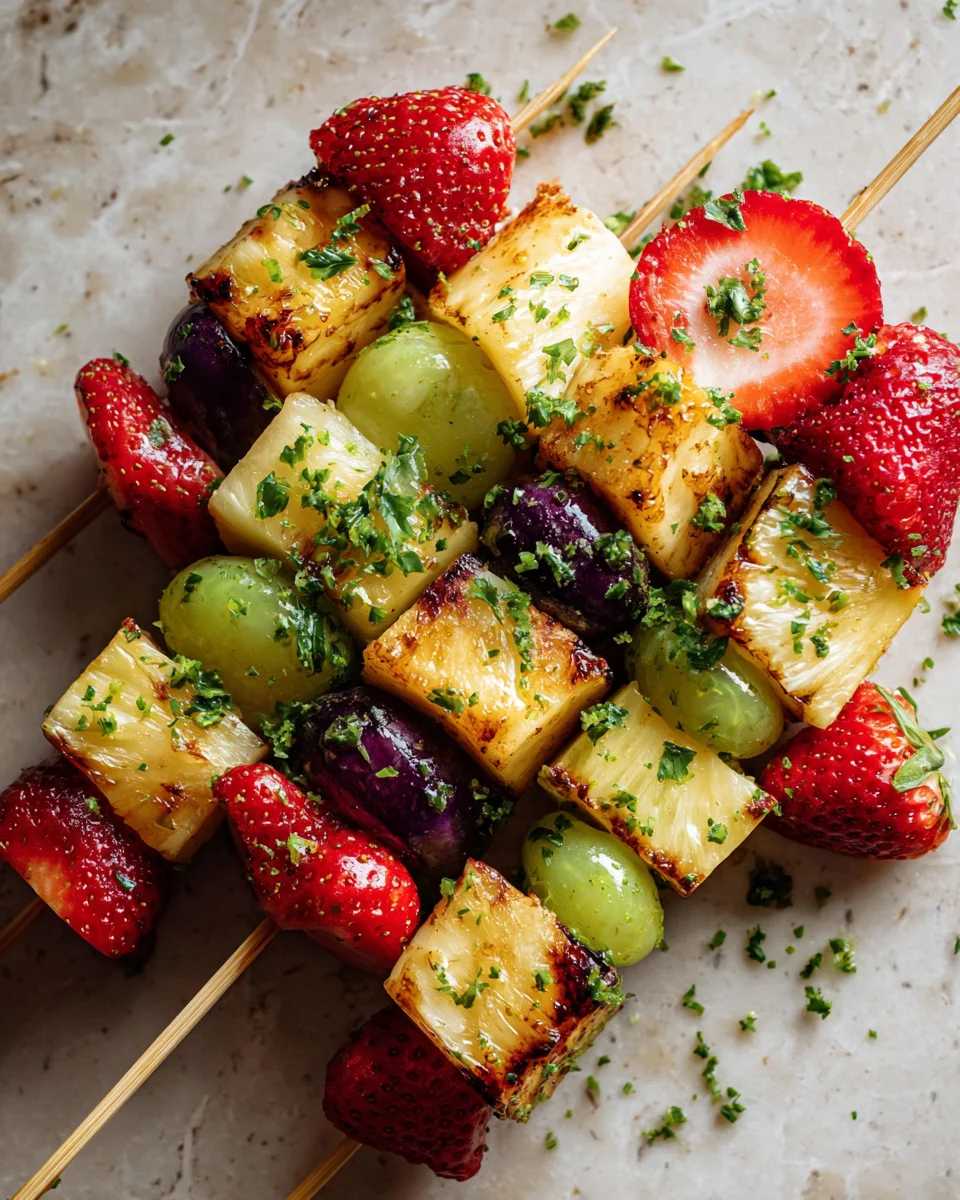 Honey Lime Fruit Skewers