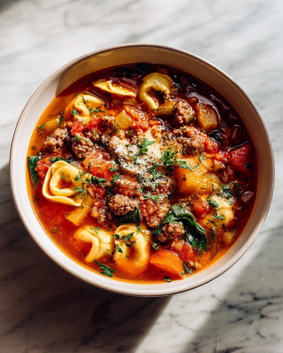 Italian Sausage Tortellini Soup