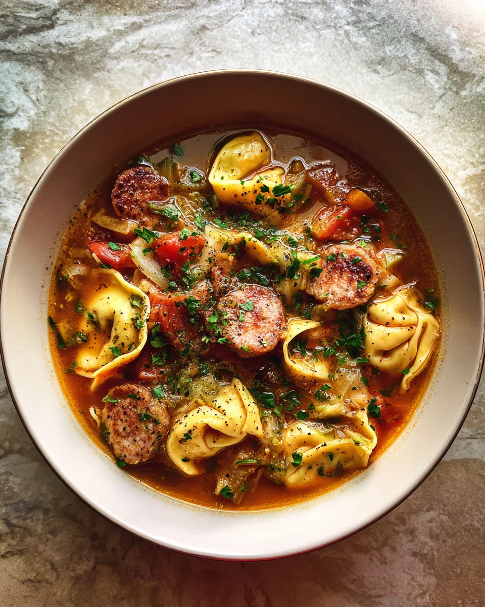 Italian Sausage Tortellini Soup