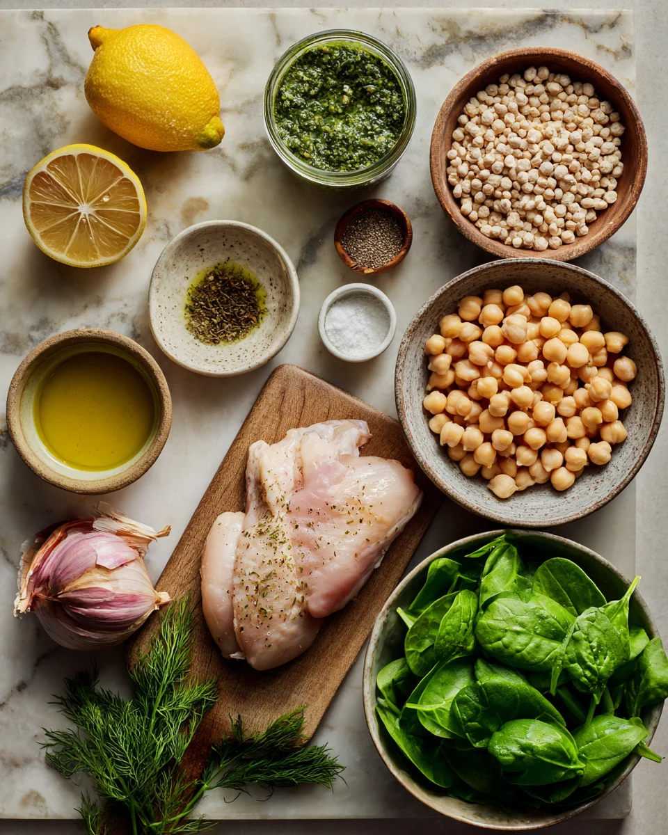 Lemon Herb Chicken Bowl with Chickpeas
