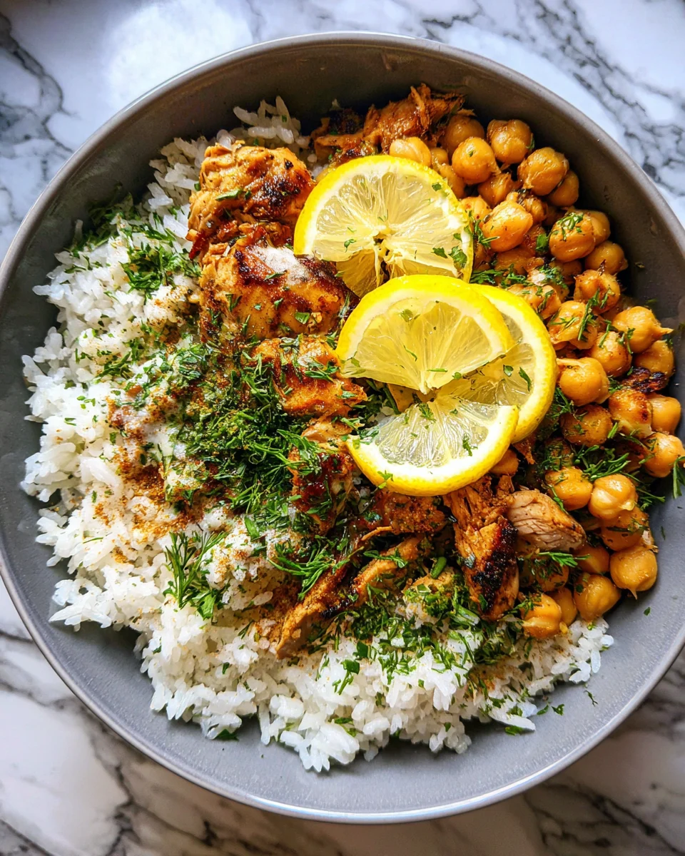 Lemon Herb Chicken Bowl with Chickpeas