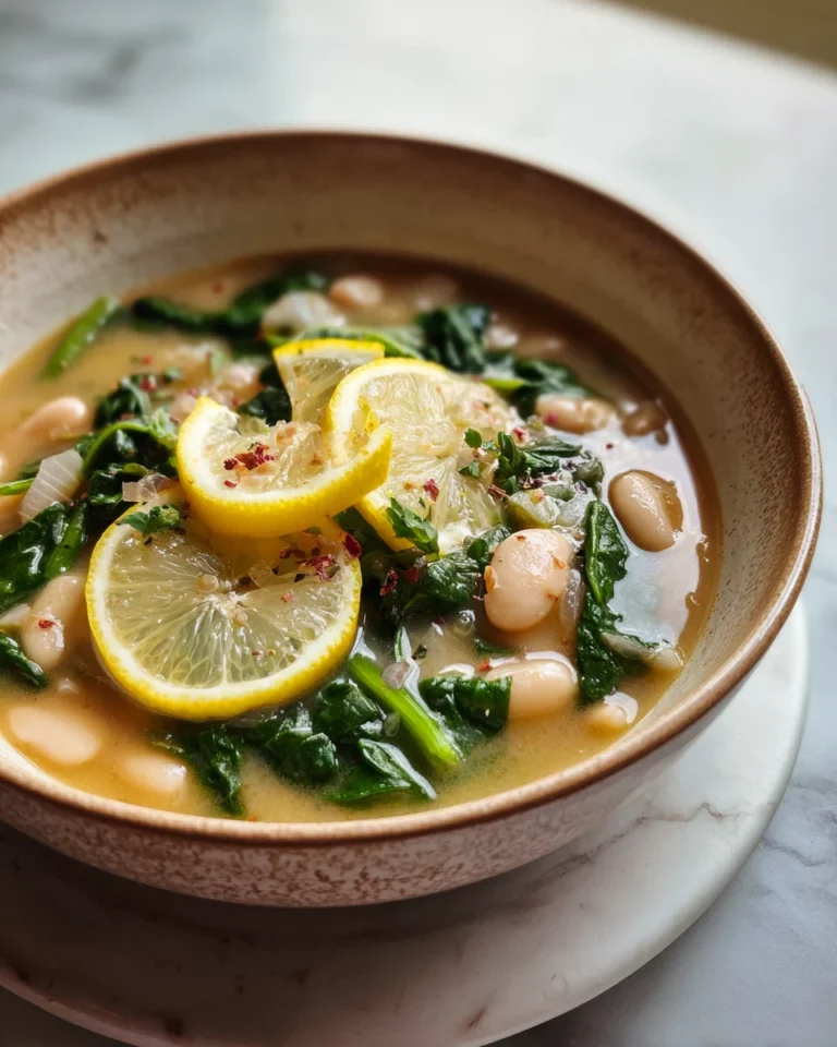 Lemon White Bean Spinach Soup Recipe