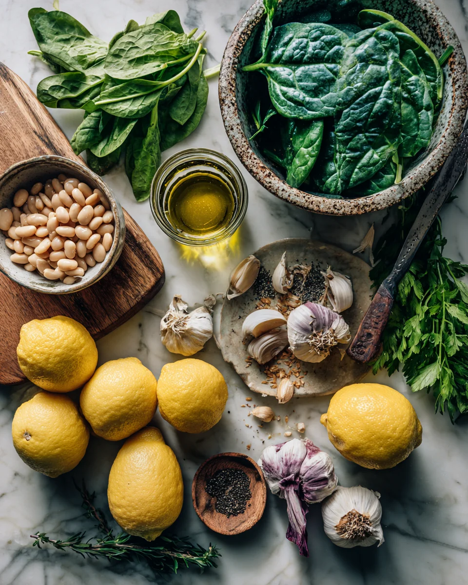 Lemon White Bean Spinach Soup Recipe