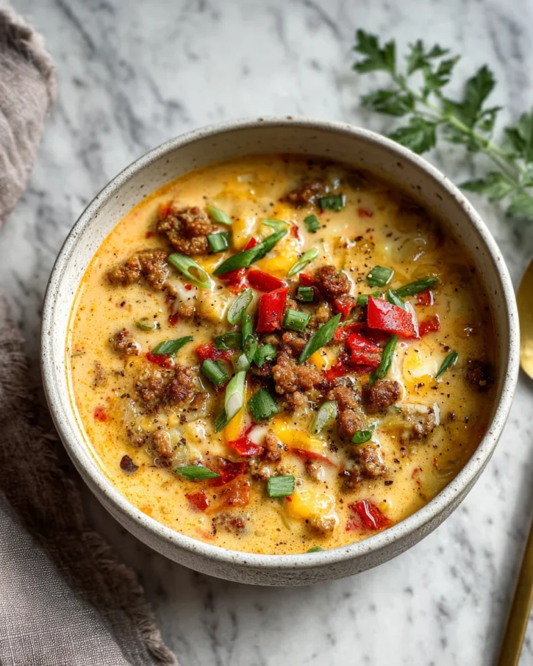 Loaded Cheeseburger Soup: A Hearty Recipe