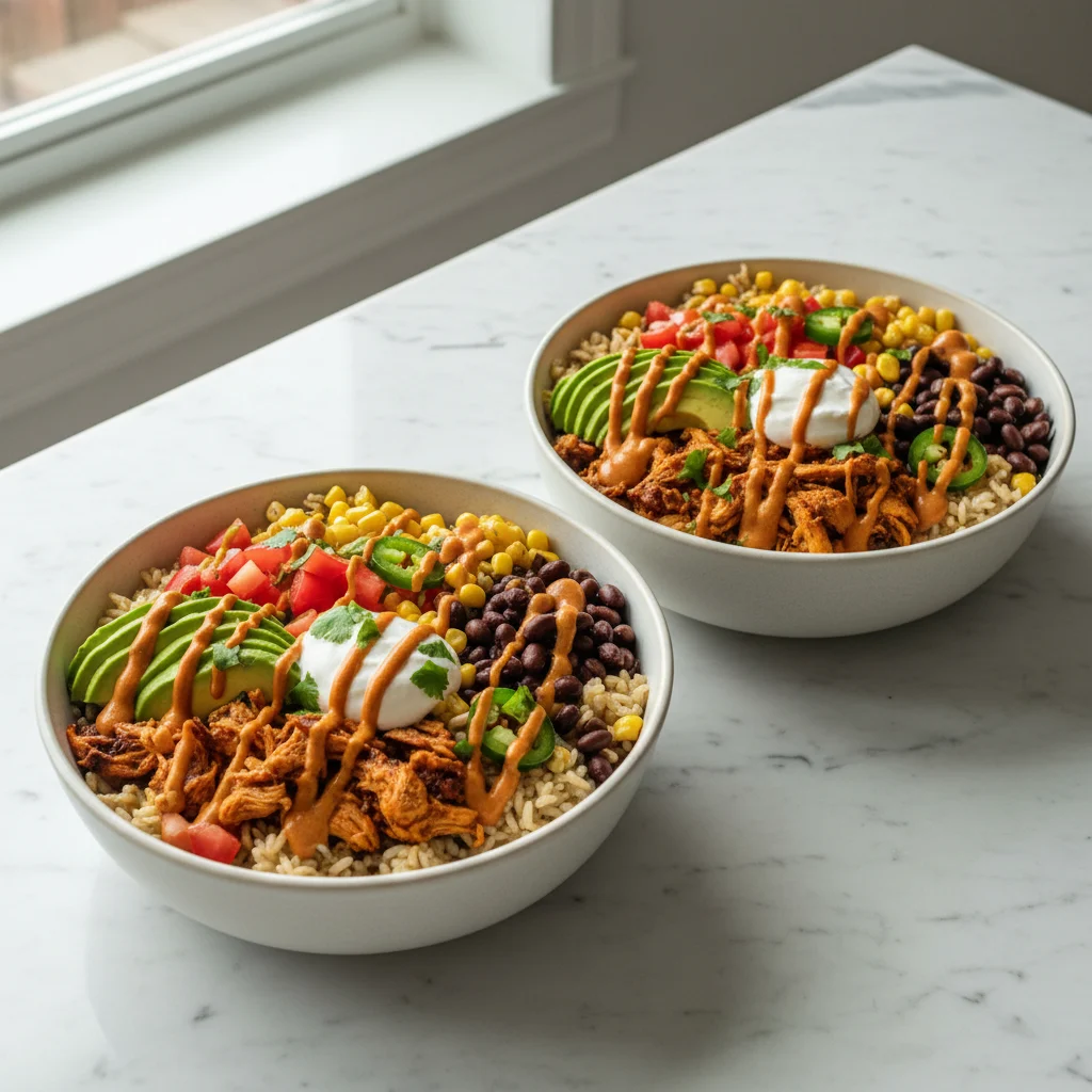 Loaded Chicken Burrito Bowls